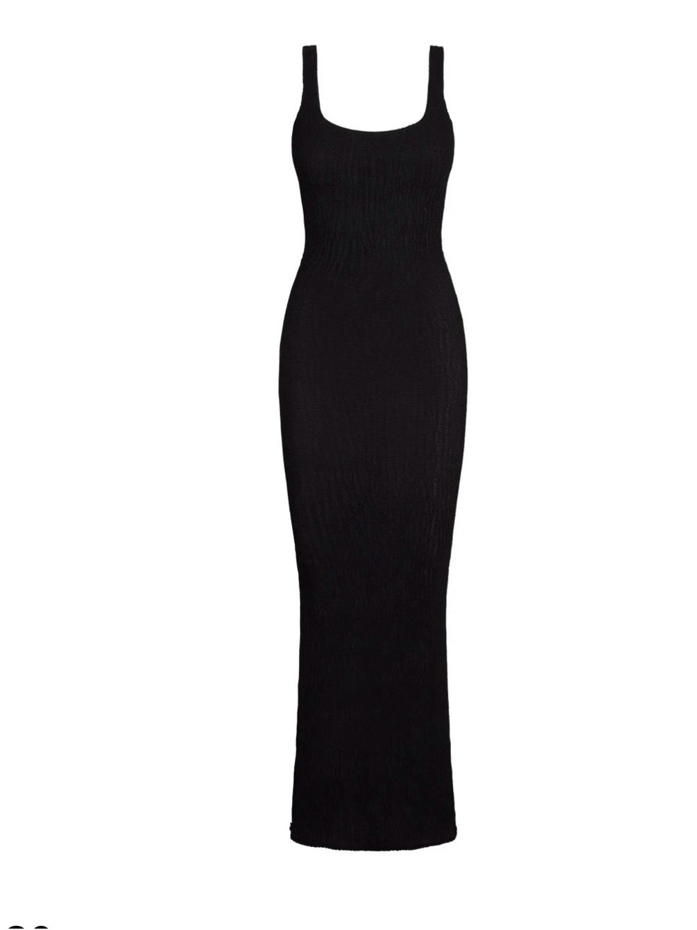 Monday Swimwear Black Ribbed Tank Maxi Dress